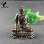 Antique Copper Shakyamuni Buddha Statue Brass Handmade Buddhism Sculpture Hindu Feng Shui Figurines Meditation Home Decorations