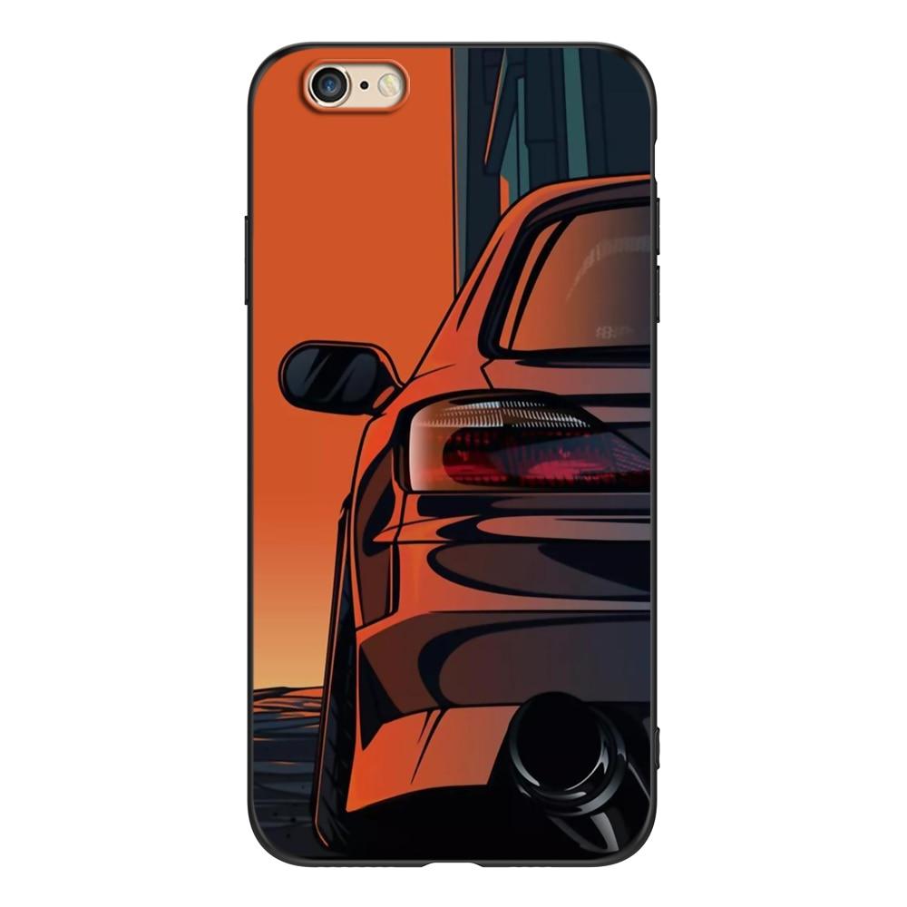 Cute Cover Soft Silicone Print Cars Print Phone Case For Iphone 5s 5 S Se 2016 4.0" Case Phone Cover On  Iphone 6s 6 S Plus Funda Bumper Black Case Sport Race Car Stevvex