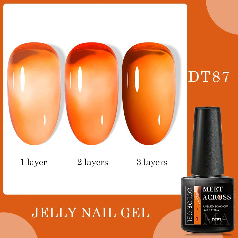 7ml Milky Jelly White Gel Nail Polish Natural Luster Long Lasting Nail Art All for Home DIY Manicure Soak Off UV LED Gel Vernis Lootquake LLC