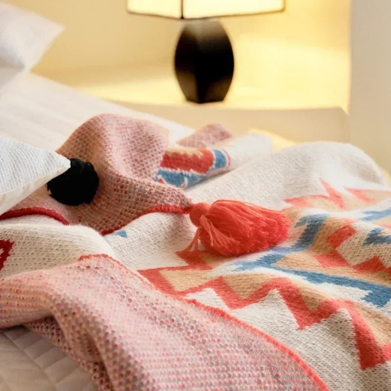 Bohemian Blanket Soft Sofa Cover Summer Blanket Office Nap Blankets Air Conditioning Blankets Knit Blanket For Travel Lootquake LLC