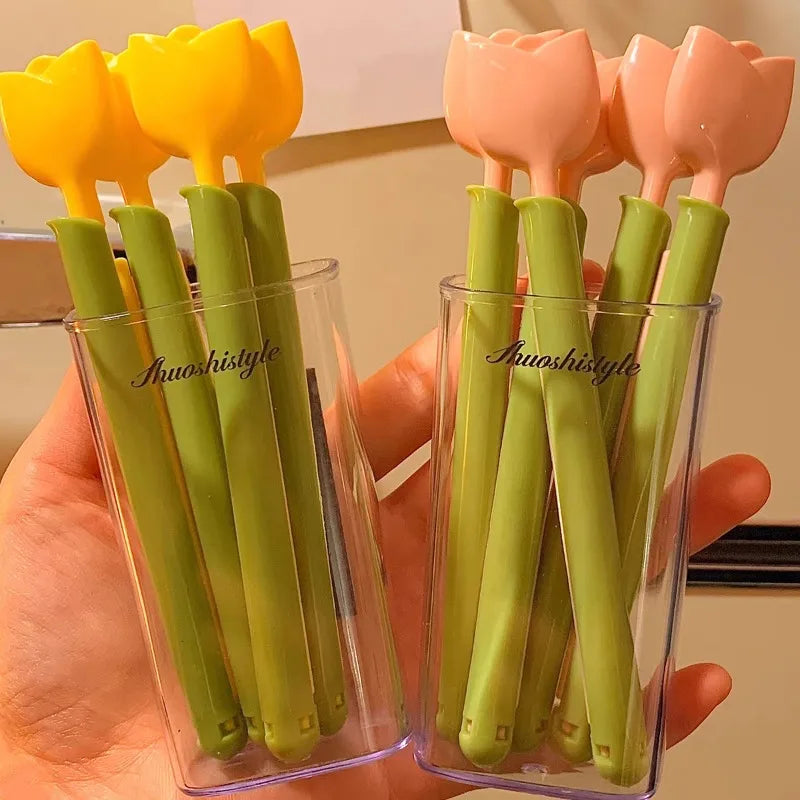 5Pcs Tulip Seal Clips Kitchen Food Snack Seal Sealing Bag Clips with Magnetic Storage Box Reusable Bag Sealer Home Storage Tools Lootquake LLC