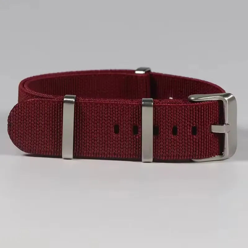 Polar Watch Band Nylon Elastic Strap Unisex Military Style Blue Red