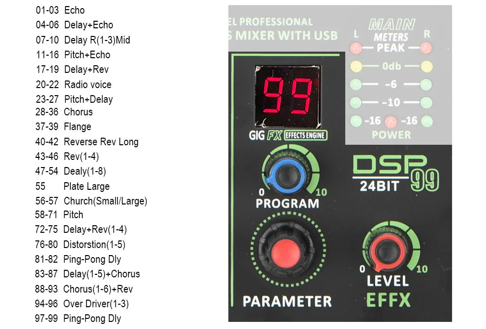 99 DSP Effects Mixing Console Podcast Mini 4/6 Channels Sound Audio Mixer Individual 48V Bluetooth USB PC Play Record AM-AX4/6 Lootquake LLC