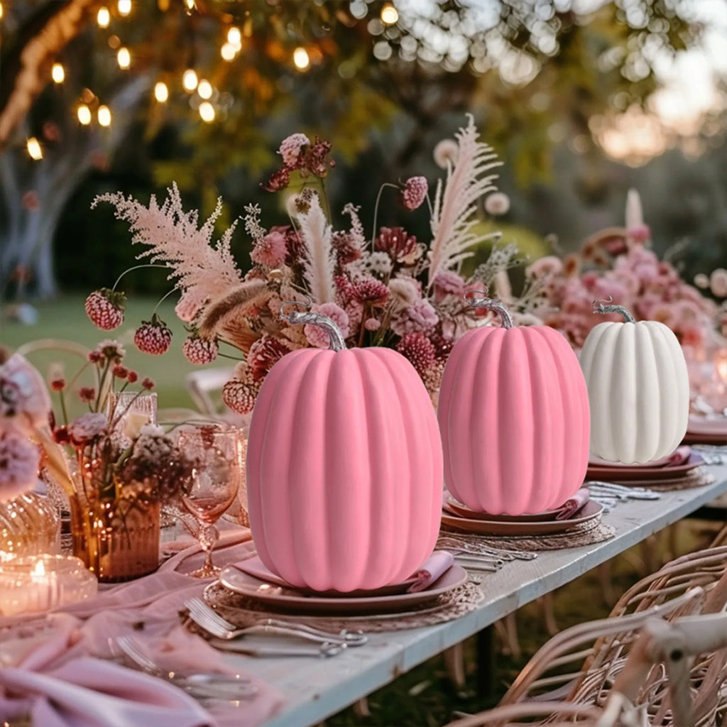 Halloween Pumpkin Decor Artificial Style Thanksgiving Day Dining Table Central Kitchen Decor Supplies Fall-Themed Wedding Decor Lootquake LLC