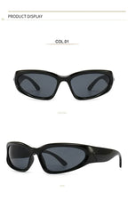 Unique Y2K Designer Luxury Sunglasses Women Rectangle Big Frame Sun Glasses For Men Outdoor UV Protection Classic 2000S Black Sh