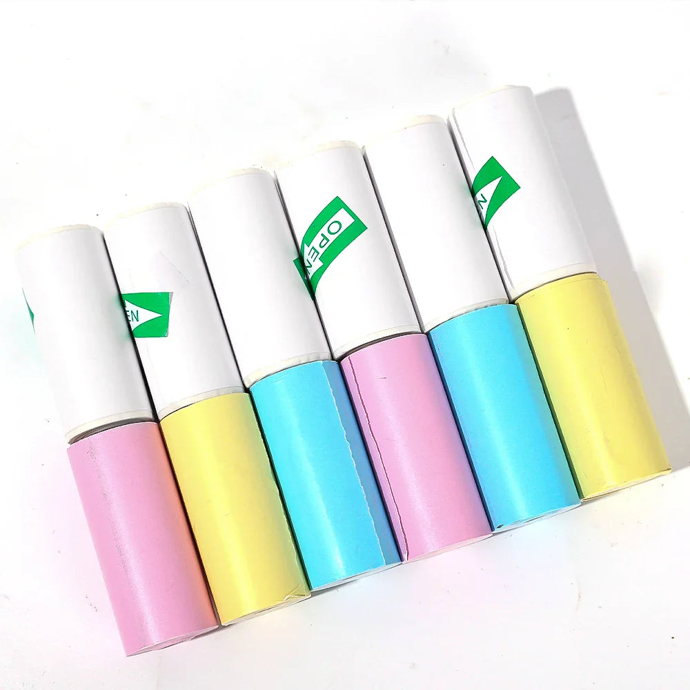 Self-adhesive Paper Sticker Colored Thermal Paper Roll for Mini Printer Kids Instant Print Camera HD Printing Paper Lootquake LLC