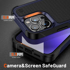 Business Black Shockproof Armor Case for iPhone 14 Pro Max 14 Plus 13 12 Hard Cover Heavy Duty Case Shockproof Ultra-Slim Non-slip iPhone Powerful Protective Phone Case for iPhone Stevvex