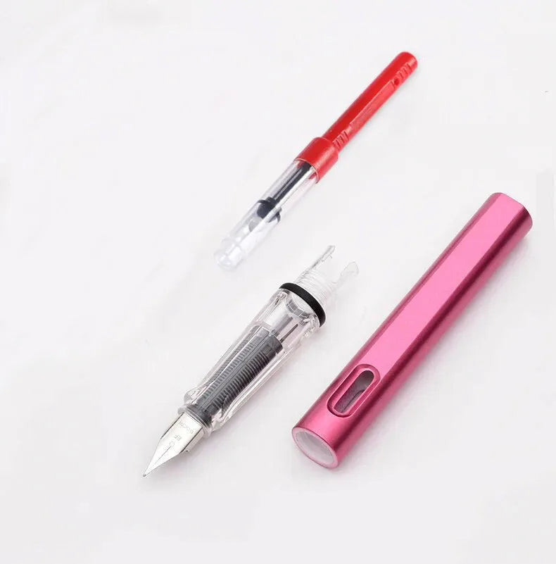 33 Pcs Kawaii Fountain Pen Replaceable Ink Set Black/Blue/Red ink EF 0.38mm School Pens Office Supplies Stationery for Writing Lootquake LLC