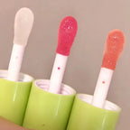 Glitter Lip Gloss Lip Plumper Moisturizing Makeup Nutritious Liquid Lipstick Transparent Cherry Mineral Non-stick Cup Lip Oil