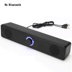 Salange Bluetooth Speaker USB Wired 3.5mm Port Sound Bar for PC Game Console Smartphone Laptop Tablet Black Desk Set Long Lootquake LLC