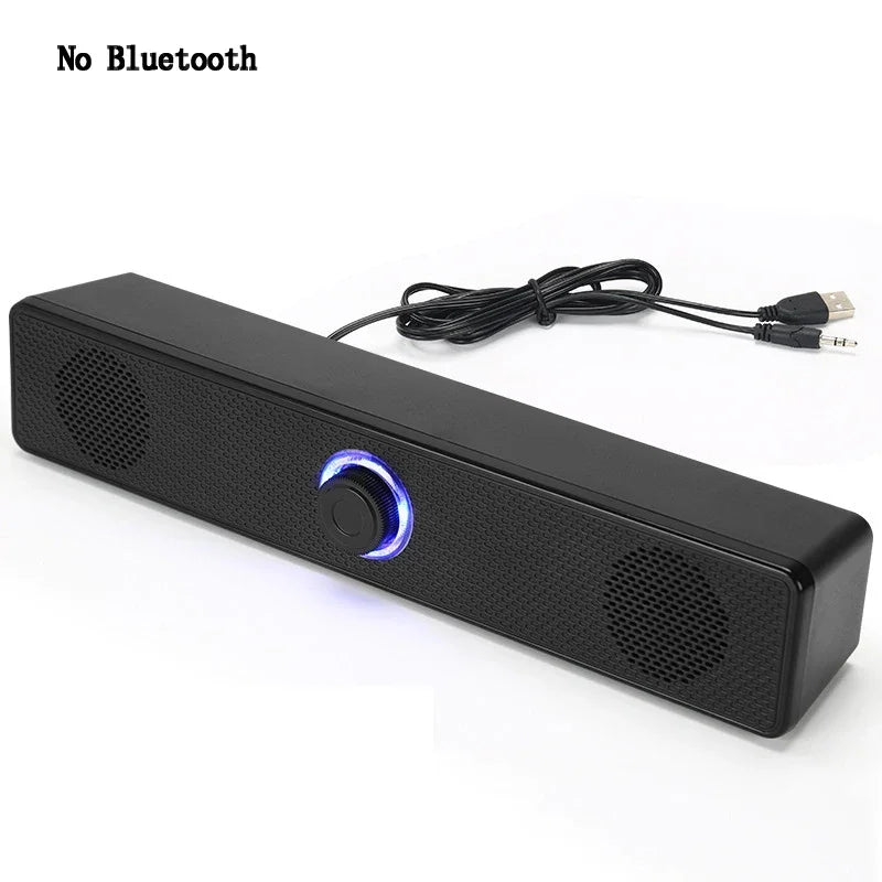 Salange Bluetooth Speaker USB Wired 3.5mm Port Sound Bar for PC Game Console Smartphone Laptop Tablet Black Desk Set Long Lootquake LLC
