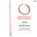 5pcs Loose-leaf Binding Ring Spring Spiral Rings Plastic Binder Strip 30 Holes For A4 Paper Notebook Stationery Office Supplies Lootquake LLC