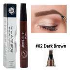 4 Fork Eyebrow Pencil Natural Waterproof Anti-sweat Lasting Liquid Does Not Faint Dye Extremely Fine Eyebrow Pencil Makeup Tool Lootquake LLC