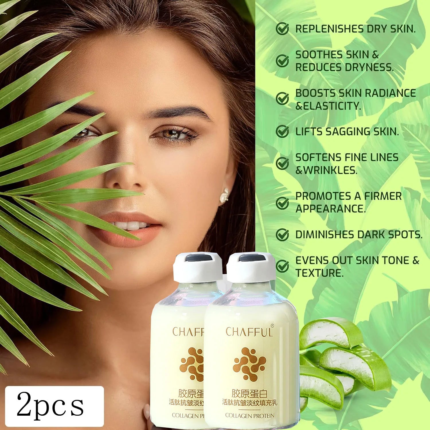 2pcs Collagen Face Serum skincare Facial Essence Liquid Firming Moisturizing Nourishing Facial Serum Skin Care Lootquake LLC