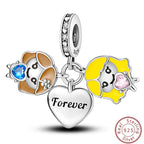 S925 Sterling Silver Princess Golf Hamster Camera Travel Three Piece Set Charms Beads 3mm DIY Fine Jewelry Making Lootquake LLC