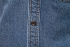 AIOPESON Brand New Mens 100% Cotton Denim Shirts Double Pocket Casual Cowboy Mens Shirts Long Sleeve Autumn Jeans Shirts for Men Lootquake LLC