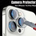 3PCS Lens Protective Glass For iPhone 14 Pro Max 13 12 11 Pro Max Camera Protector for iPhone 13 12 14 Plus 14 pro Lens Glass Premium Tempered Glass Circle Film Stevvex