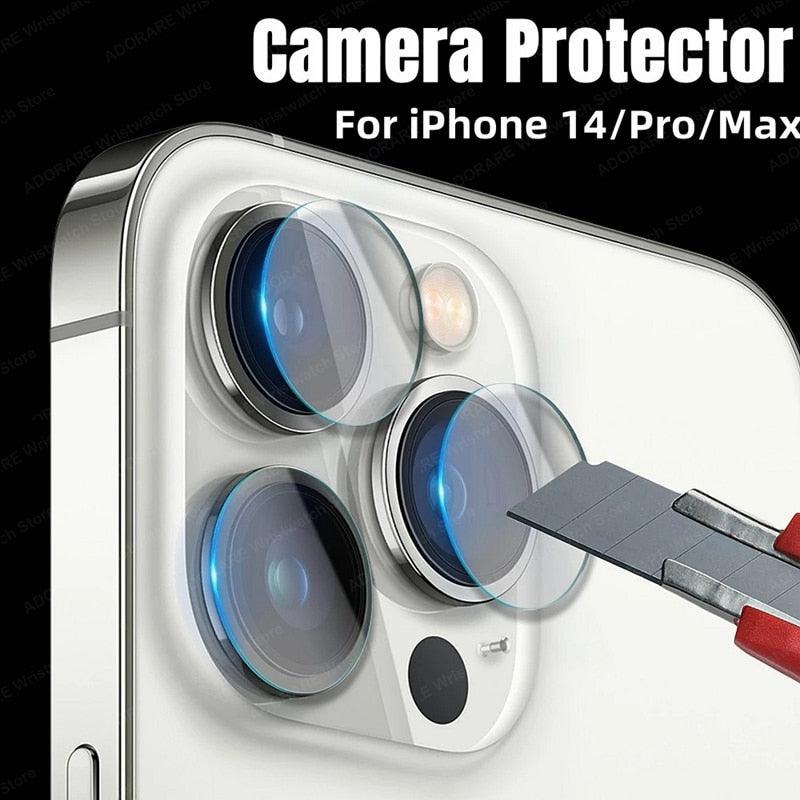 3PCS Lens Protective Glass For iPhone 14 Pro Max 13 12 11 Pro Max Camera Protector for iPhone 13 12 14 Plus 14 pro Lens Glass Premium Tempered Glass Circle Film Stevvex