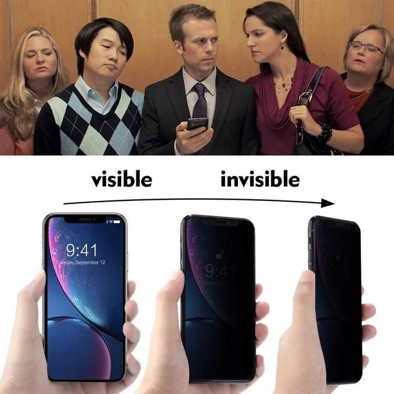 3Pcs Anti-Spy Film for IPhone 13 Pro Max 12 Mini 7 8 Plus Privacy Screen Protector Military Grade Shatterproof HD Bubble Free Screen Protector for IPhone 11 PRO XS MAX X XR SE Stevvex