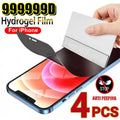 4pcs Anti Spy Privacy Soft Hydrogel Film For iPhone 13 12 11 14 Pro Max Mini X XR XS Max 6 14 7 8 Plus 12pro 13 Screen Protector Tempered Glass Screen Protector Guard for iPhone  HD Clear Scratch Resistant Anti-Fingerprint Tempered Glass Film Stevvex