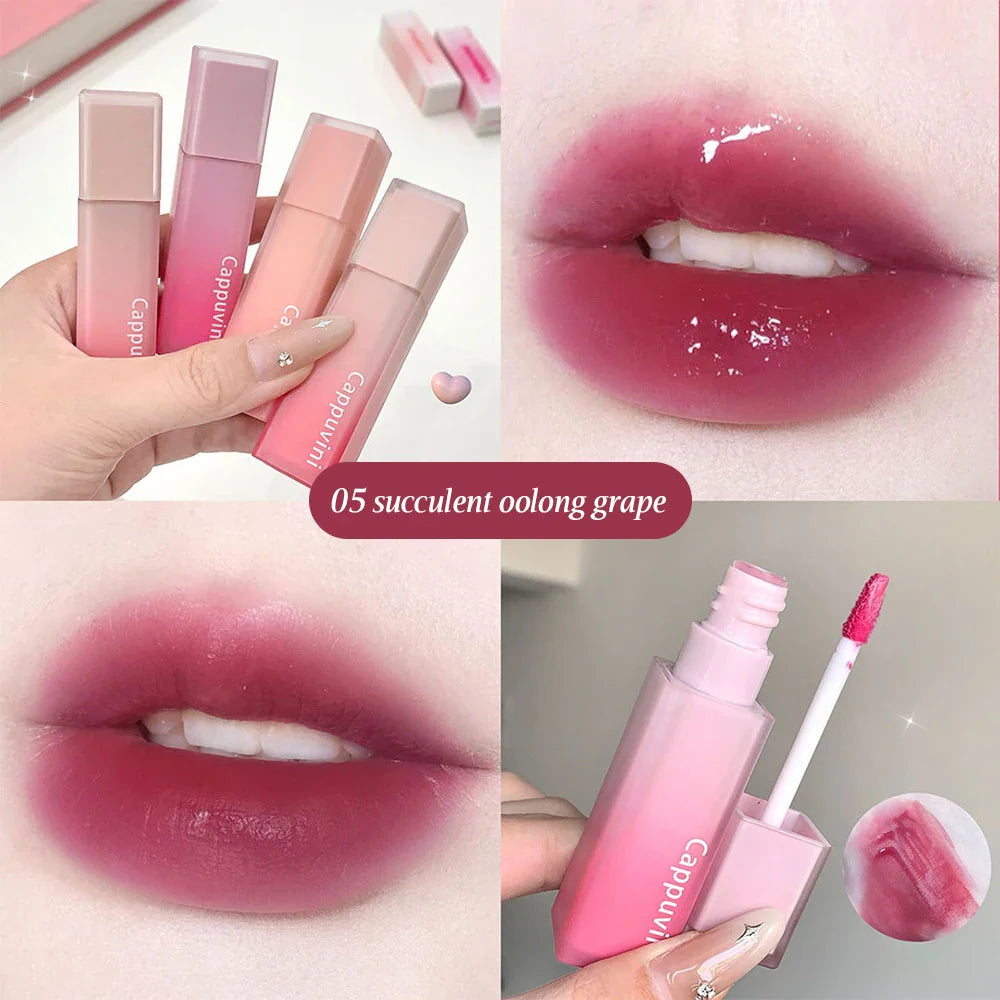 Cappuvini Nude Water Mist Lip Glaze Matte Velvet White Lip Gloss Long-lasting Lipstick Lootquake LLC