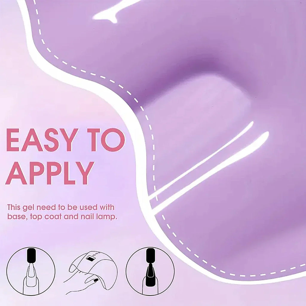 Gel Nail Polish Set, 9-piece, hypoallergenic, fragration-free, washable, advanced gel formulation for home nail and salon use