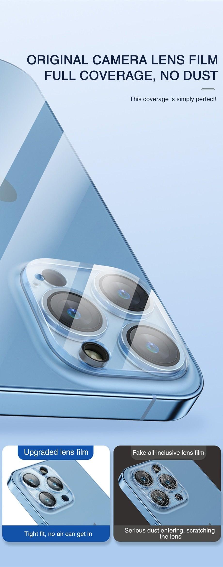 3D Camera Glass Protectors for iPhone 13 14 Pro Max 12 Mini XR HD Back Lens Protective Glass Film on iPhone 11 12 PRO MAX X XS Stevvex