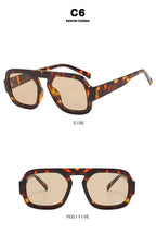 DOHOHDO 2025 Fashion Square Sunglasses Women New Retro Black Brown Thick Frame Pilot Sun Glasses Woman Chic Polygon Shades UV400