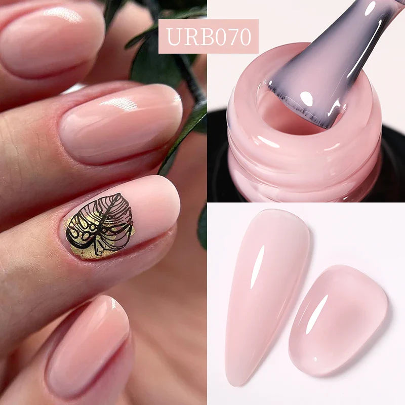 UR SUGAR Blue Color Rubber Base Gel Nail Polish Gold Glitter Base Gel Top Coat Soak Off UV LED Gel Nail Art Varnish Manicure Lootquake LLC