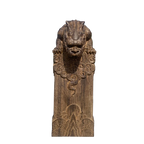 Hand Carved Vietnam Wood Wooden Mythical Beast Statue Figurine Wealth Attracting Auspicious Ornament Home Office Desk Decor Lootquake LLC