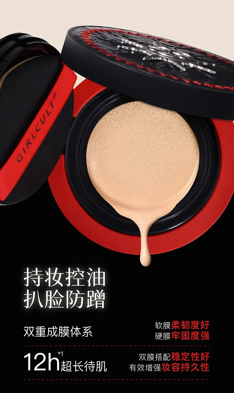 Girlcult Cushion Foundation All Skin Colors Brightening Contouring Foundation Cream Flawless Waterproof Sunproof Lasting Makeups