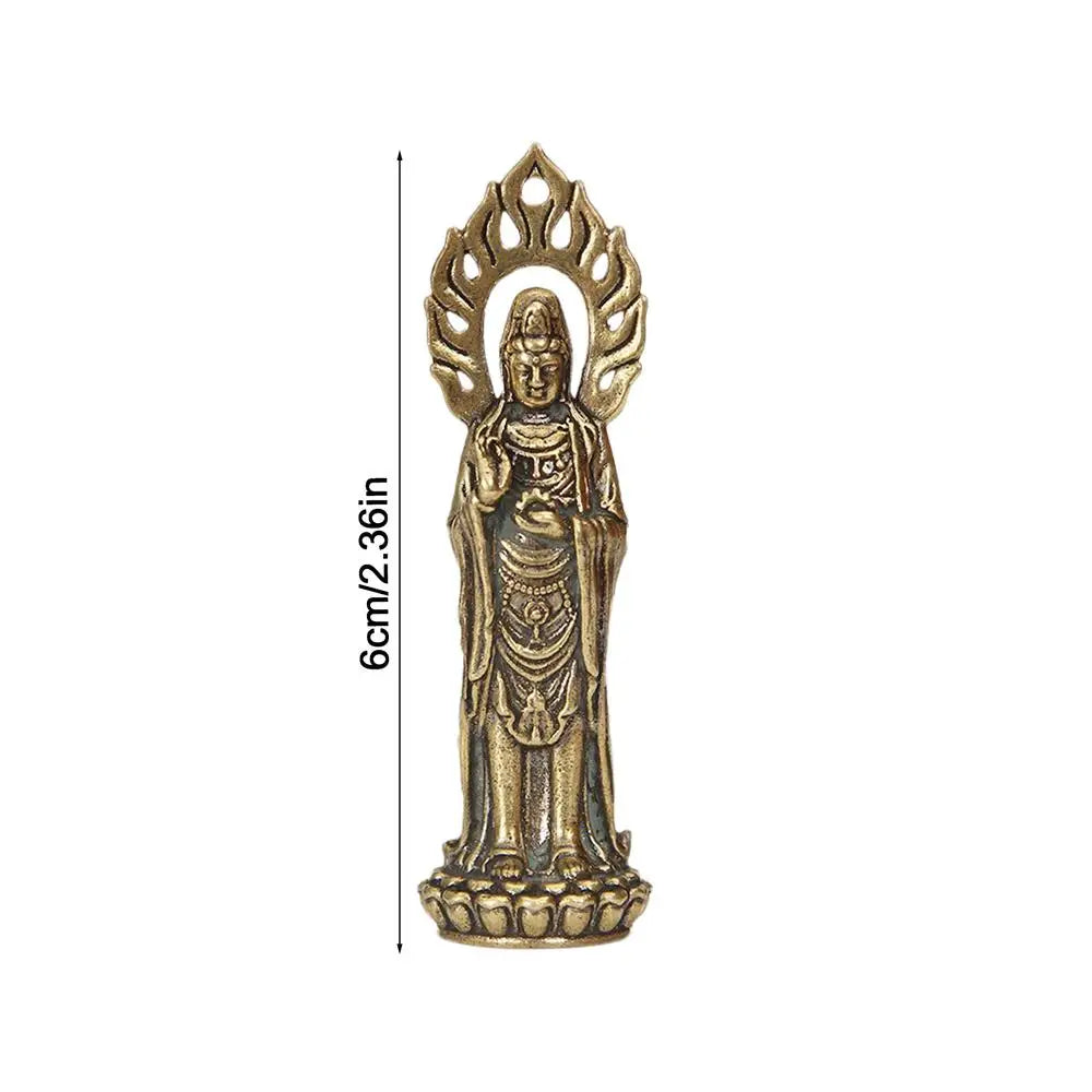 Kwan Yin Statues Buddha Figurine Craft 2.4 Inch Buddhist Avalokiteshvara Statue Chinese Feng Shui Sculpture Crafts Figurine Lootquake LLC