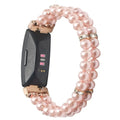 Fitbit Inspire 3 Elastic Pearl Band – Stylish Beaded Stretch Strap - SJB-DIAMOND ELITES