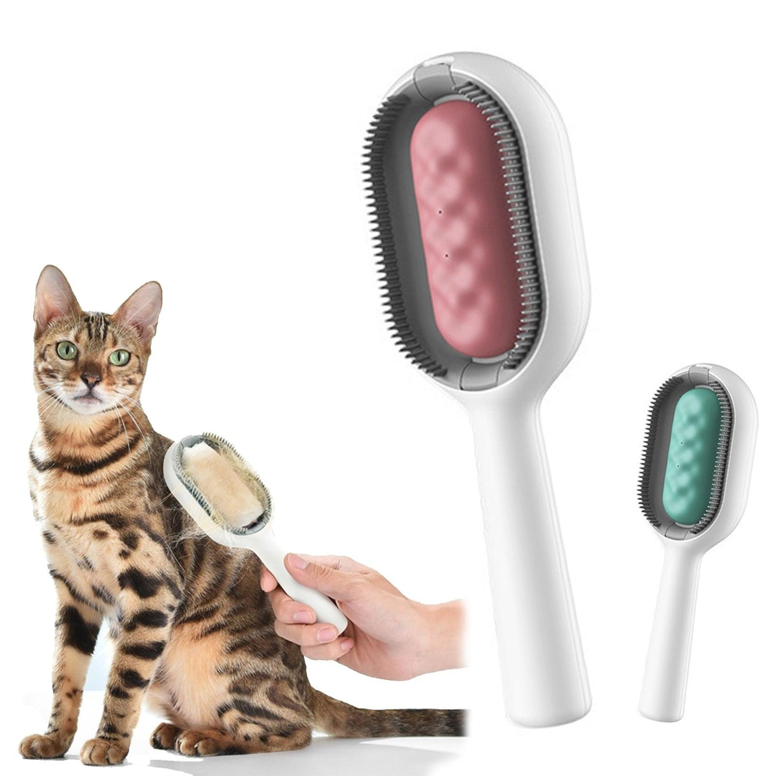Cat Cleaning Comb Cat Hair Remover to Remove Floating Hair Sticky Fur Universal Pet Grooming Brush for Cat Dog Paired with Wipes Pet Cleaning Hair Removal Comb For Massaging And Removing Loose Hair Stevvex