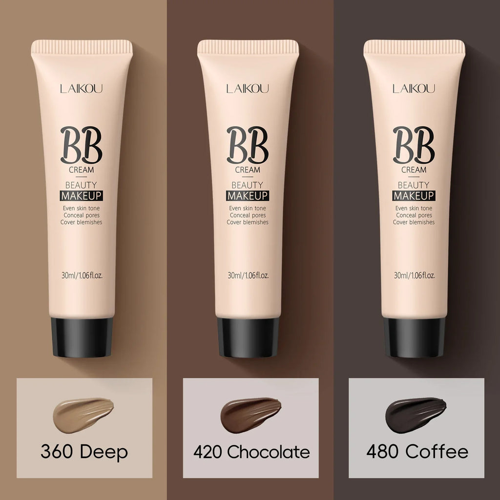 Natural Finish Foundation Cream 30ml Lightweight BB Cover Dark Circles Pores Oil Free Long Lasting Makeup Base Lootquake LLC