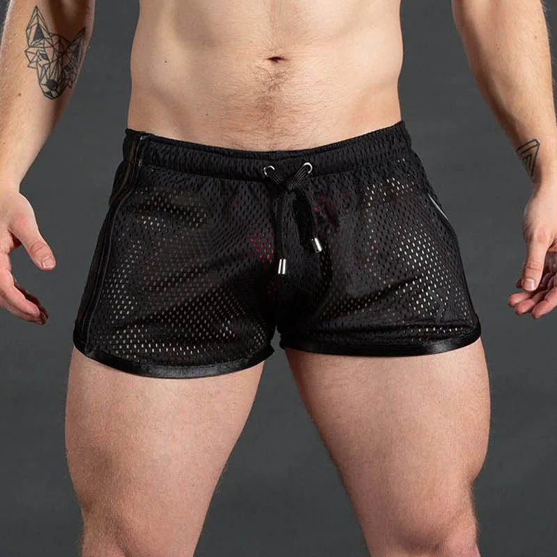 Men's sweatpants hole dry breathable sexy beach outdoor casual three-quarter pants（MNDK-05)