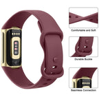 Fitbit Charge 5 6 Silicone Band - Comfortable Stylish Design - SJB-DIAMOND ELITES