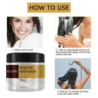 Collagen Hair Mask Keratin Hair Treatment Deep Repair Argan Oil Collagen Essence Keratin Conditioner For Dry Damaged Hair 100G Lootquake LLC
