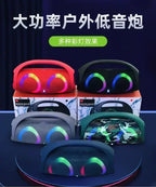 Portable Waterproof 100W High Power Bluetooth Speaker RGB Colorful Light Wireless Subwoofer 360 Stereo Surround TWS FM Boom Box Lootquake LLC