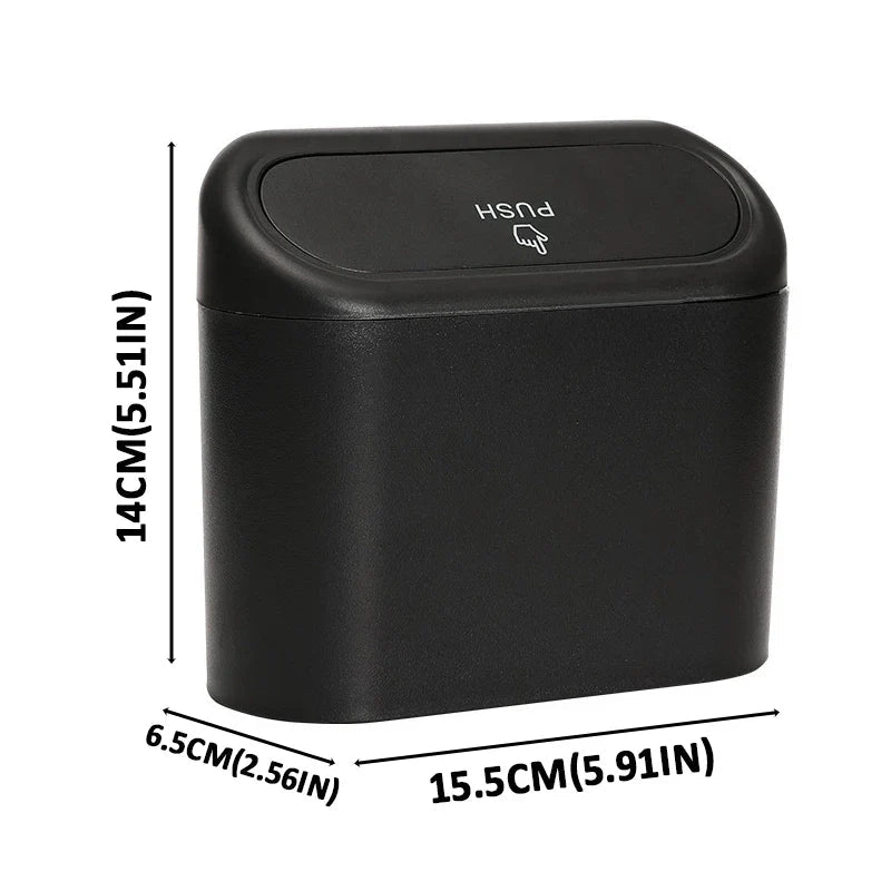 ABS square garbage bin, car mini garbage bin, suspended car dust storage box Lootquake LLC