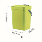 Space-Saving Quiet-Close Trash Can - 3/5L, Eco-Friendly Sealed Bin For Kitchen & Office, No Electricity Needed Lootquake LLC