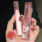 Cherry Pink Mirror Water Lip Gloss Lip Glaze Transparent Glass Lip Oil Waterproof Liquid Lipstick Nude Brown Clear Tint Makeup Lootquake LLC