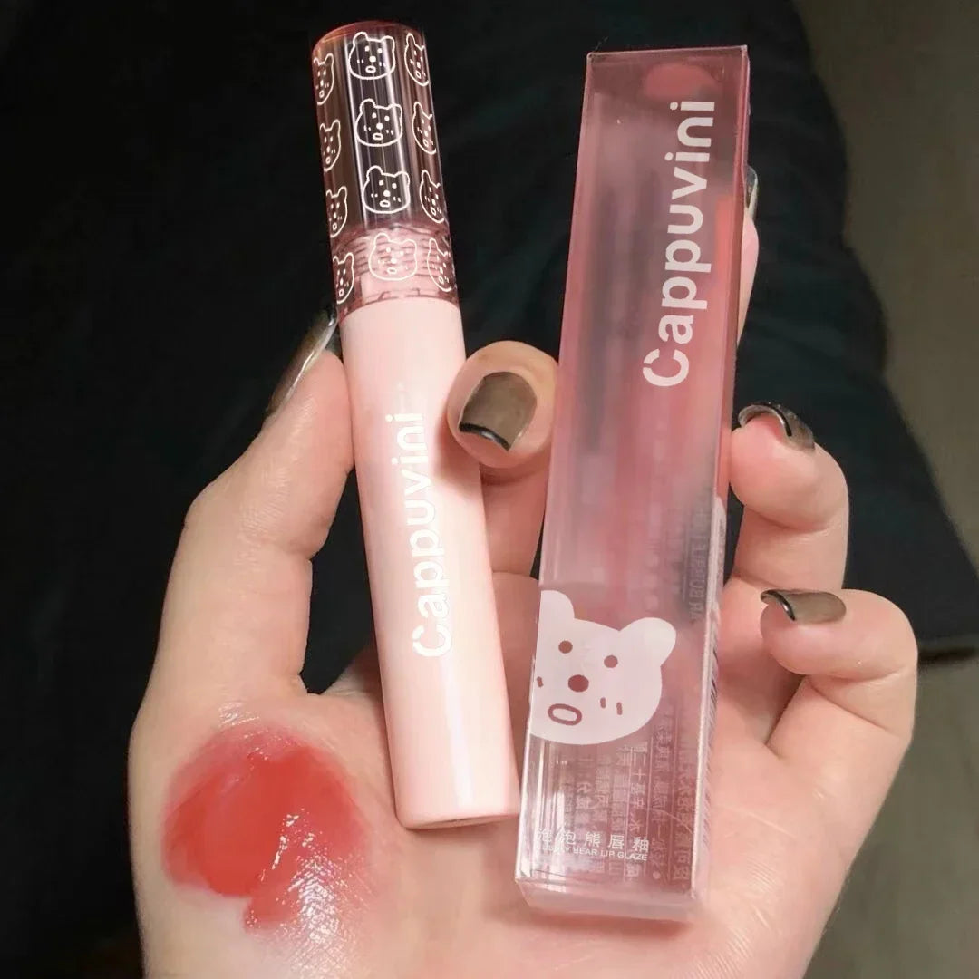 Cherry Pink Mirror Water Lip Gloss Lip Glaze Transparent Glass Lip Oil Waterproof Liquid Lipstick Nude Brown Clear Tint Makeup Lootquake LLC