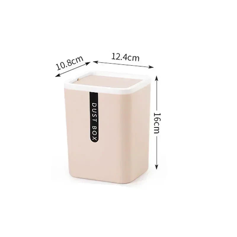 Creative Mini Small Waste Bin Desktop Garbage Basket Home Table Plastic Office Supplies Dustbin Trash Can Sundries Barrel Box Lootquake LLC
