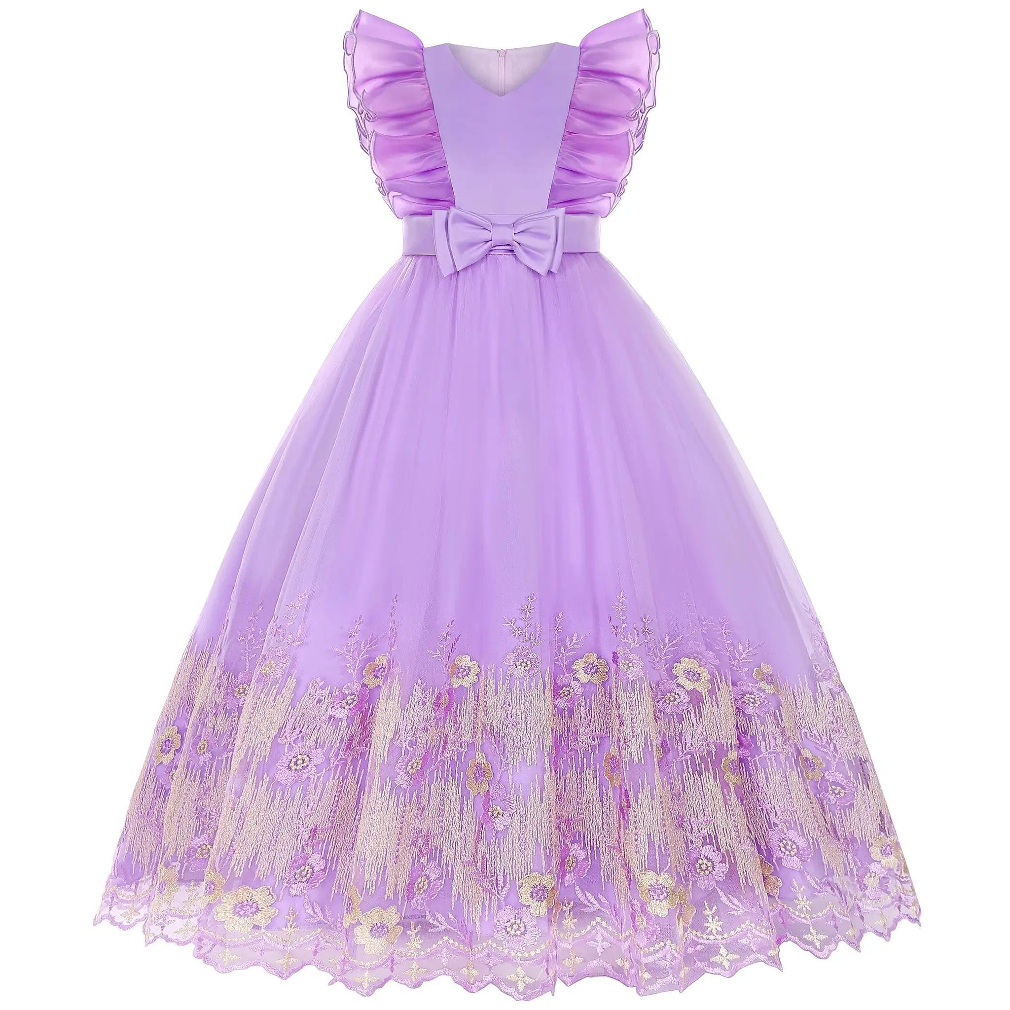 New Princess dress Large children's long dress Girl piano performance dress Festival party dress