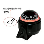 Navigation Car Compass For Marine Car Boat Pivoting Electronic LED Light Guide Ball Vehicle Navigation Tool Compass Accessories