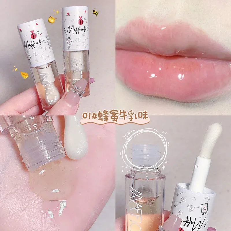Moisturizing Balm Lip Gloss Labial Lips Moisturizer Jelly Lipstick Bright Oil Big Lip Brush Make Up Korean Beauty Cosmetics Lootquake LLC