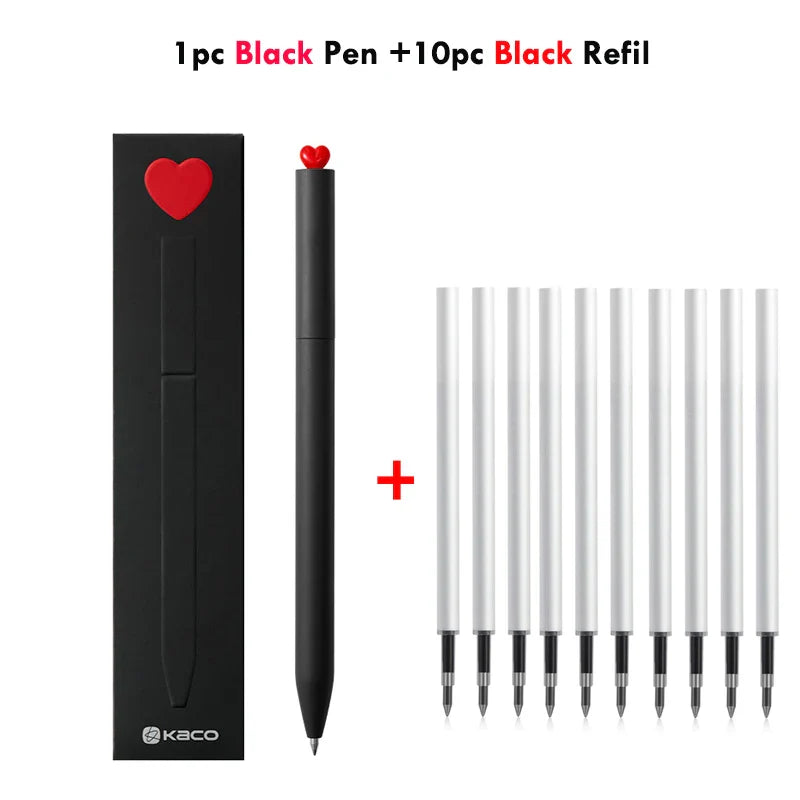 KACO Gel Pens Sets School Office Supplies for Kids 0.5mm High-capacity Heart / Star Sign Writing Gadgets Love Gift Cute Items Lootquake LLC
