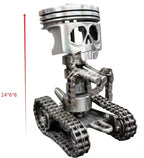 Carved Piston Skull Face Sculpture Resin Skull Artwork Statue Crafts Home and Office Personalised Desktop Decoration Ornaments Lootquake LLC