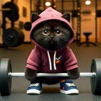 Cute Fitness Cat Sculpture. Cute Fitness Cat Sculpture Home Decor  Desk Decor Lootquake LLC